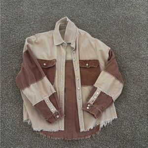 POL Corduroy Jacket in Cream